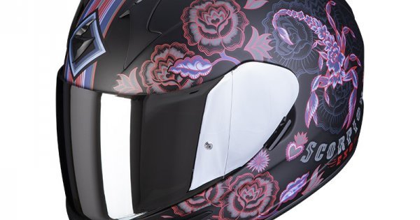 Scorpion Exo 390 Chica 2 Matt Black Pink Helmet